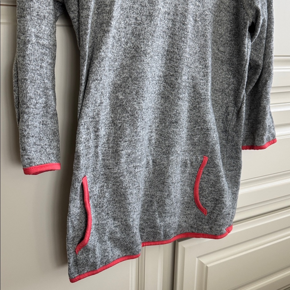 Loveappella Heather Gray Hoodie with Pink Trim - Picture 2 of 7
